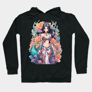 Black Hair Serpent Lady Hoodie